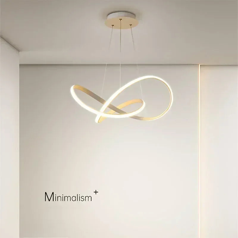 Modern LED Pendant Light Minimalist Chandelier with Remote