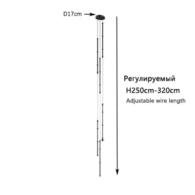 Nordic Ltalian Designer Living Room Lobby Lamps Simple Modern Bedroom Hotel Restaurant Lighting Linear Creative Chandelier