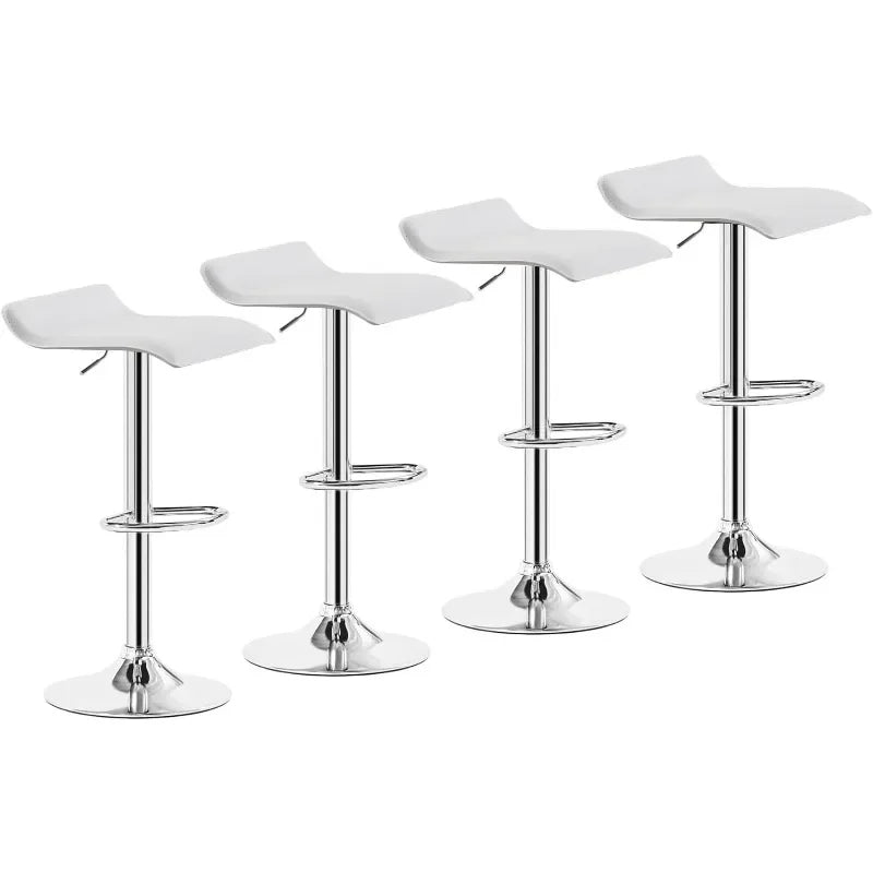 Modern Armless Bar Stools Set of 4