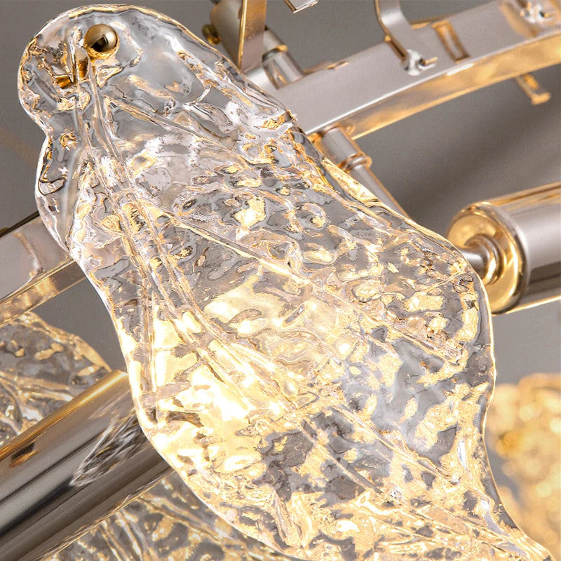 Luxury Single Tier Glass Crystal Lamp Chandelier