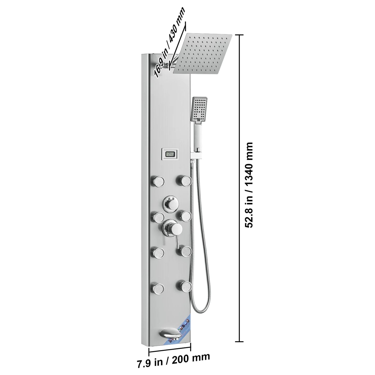 VEVOR Shower Panel System 4 Shower Modes Shower Panel Tower Rainfall Waterfall