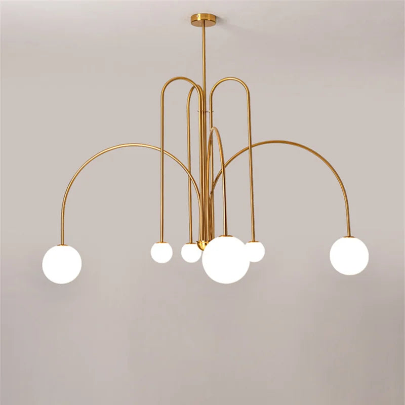 Chandelier Italian Room Decor Ceiling Lamp Magic Beans House Appliances Led Modern Iron Glass Style Pendant Lights for Home