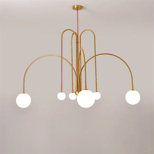 Chandelier Italian Room Decor Ceiling Lamp Magic Beans House Appliances Led Modern Iron Glass Style Pendant Lights for Home
