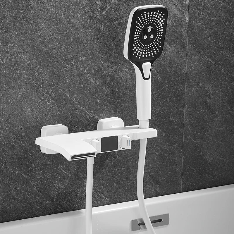 OXG Brass Bathtub Faucet Bathroom Faucet Bath Faucet Shower Mixer Crane Digital Display Faucet for bathroom Waterfall Spout