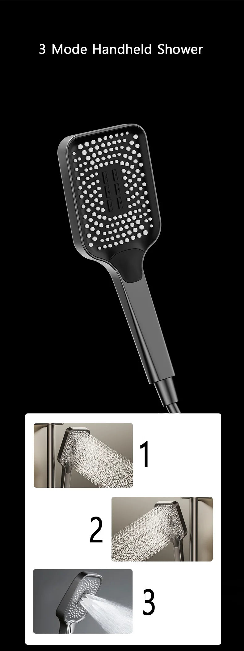 Black or Brass 4 Way Shower System Set