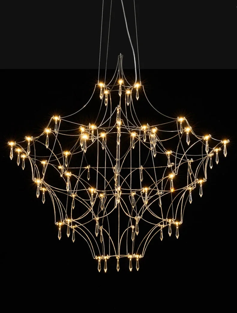 New Light Cube Gypsy Firefly Crystal Chandelier Advanced Sense Empty Living Room Light