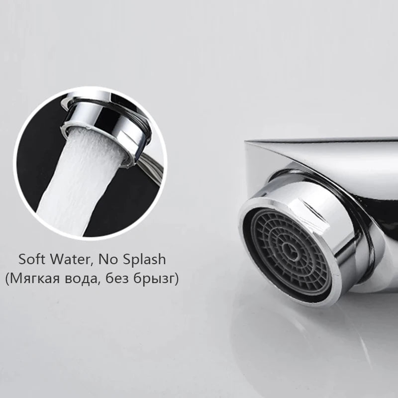 OXG Bathroom Automatic Touch Free Sensor Faucet Deck Mounted Basin Faucet Hot Cold Mixer Tap Bathroom Faucet Basin Sink Faucet