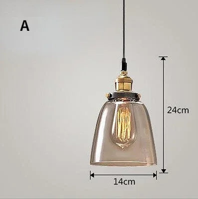 Nordic American Style Country Simple Industrial Vintage Glass Chandelier Creative Living Room Restaurant Bar Light Fixture