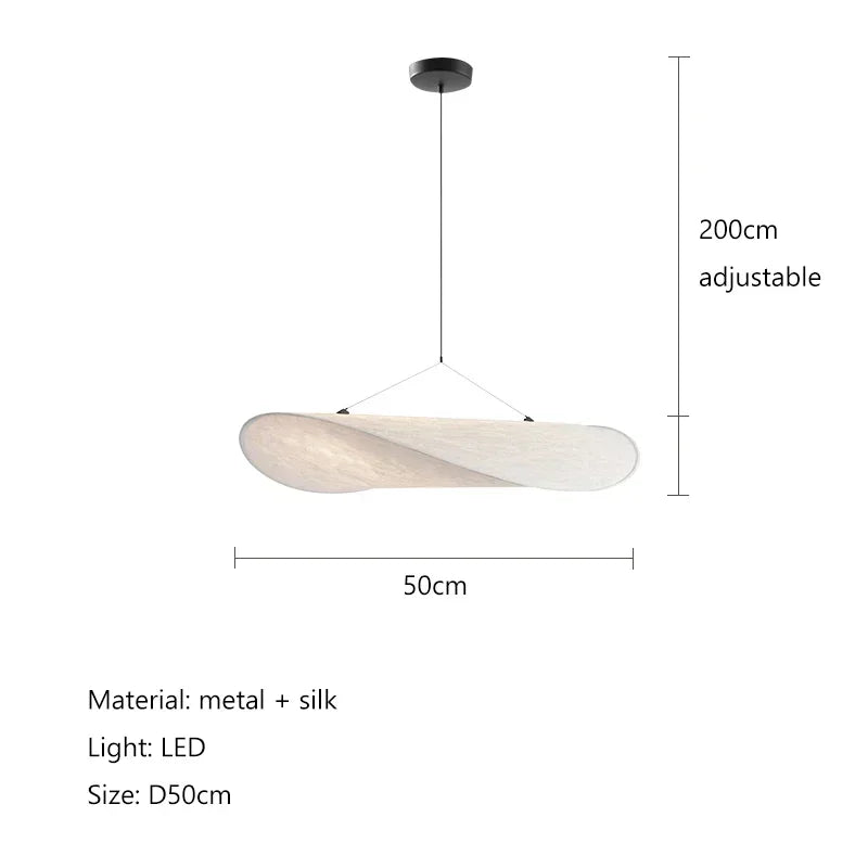 Tense Pendant Lamp Pendant Lamp Nordic Vertigo led silk pendant light For Living Room Bedroom Home minimalist Decoration