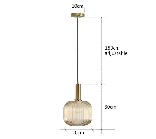 Retro Restaurant Colorfull Glass Pendant Lights