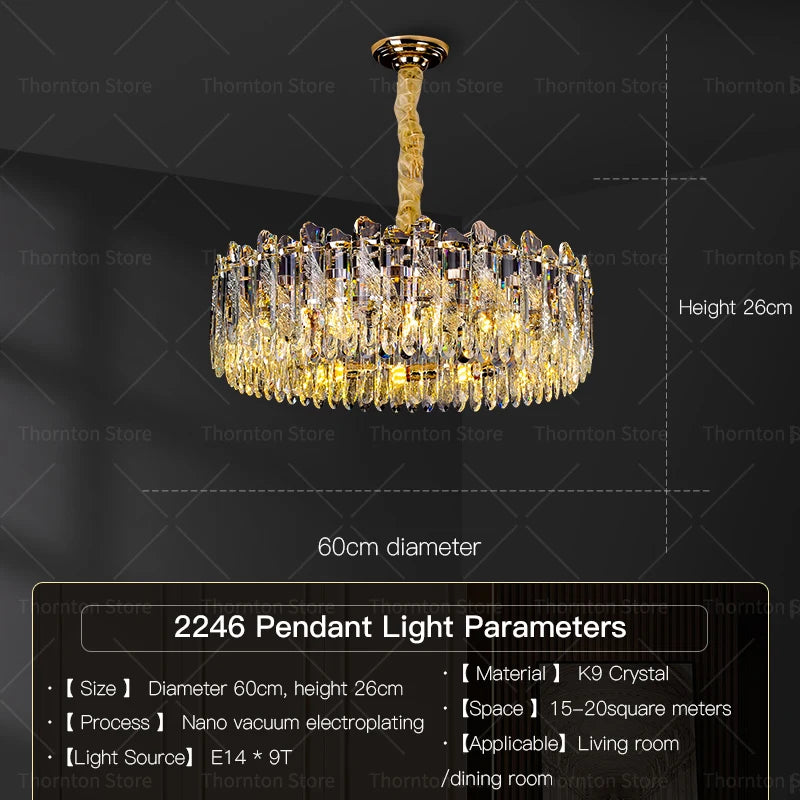Modern 2-Tier Luxury Crystal Chandelier