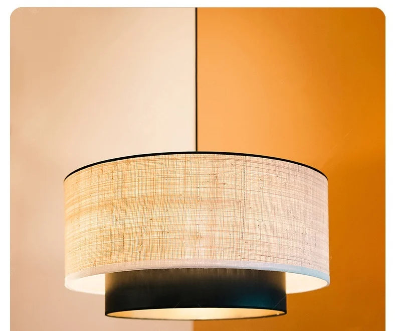 Margin Pendant Japanese Linen Cloth Lamp