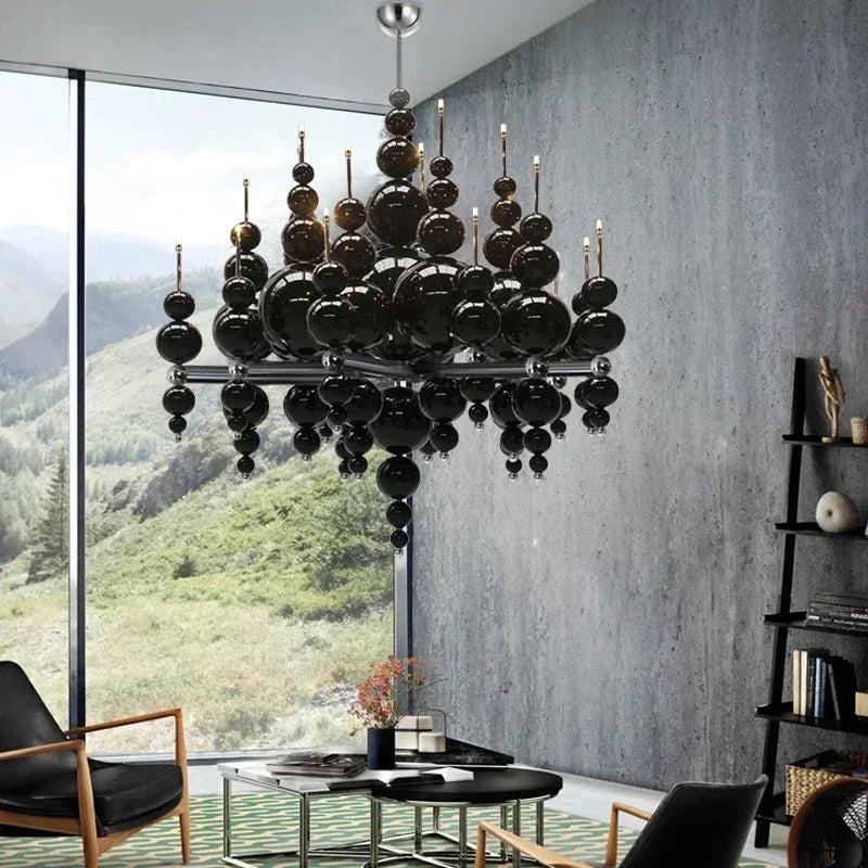 Black Metal Bubble Luxury Ceiling Pendant Lamp