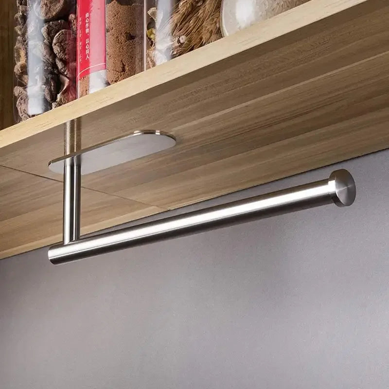 304 Stainless Steel Toilet Roll Holder no drill Self Adhesive Tissue Paper Towel Roll Dispenser Kitchen Bathroom Hardware Gold