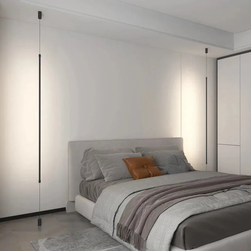 Linear Pendant Light Black Hanging Lamp