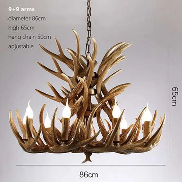 American Antler Pastoral Chandelier