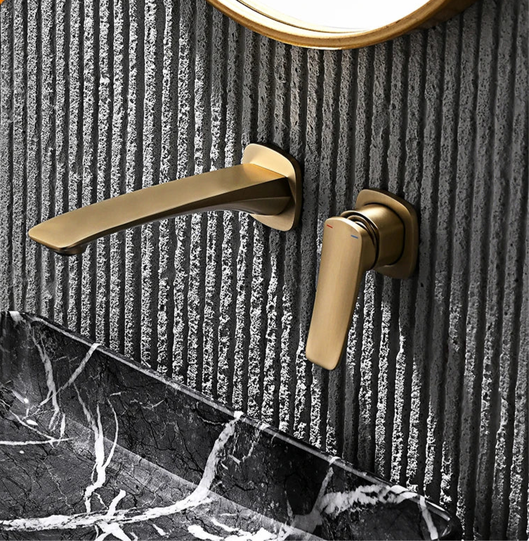 Modern Concealed Bathroom Faucets in Brass or Black