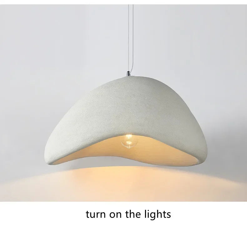 Japanese Wabi-sabi Style Living Room Chandeliers Dining Room Bar Lights Nordic Designr Curve Pendant Lights LED Home Decoration