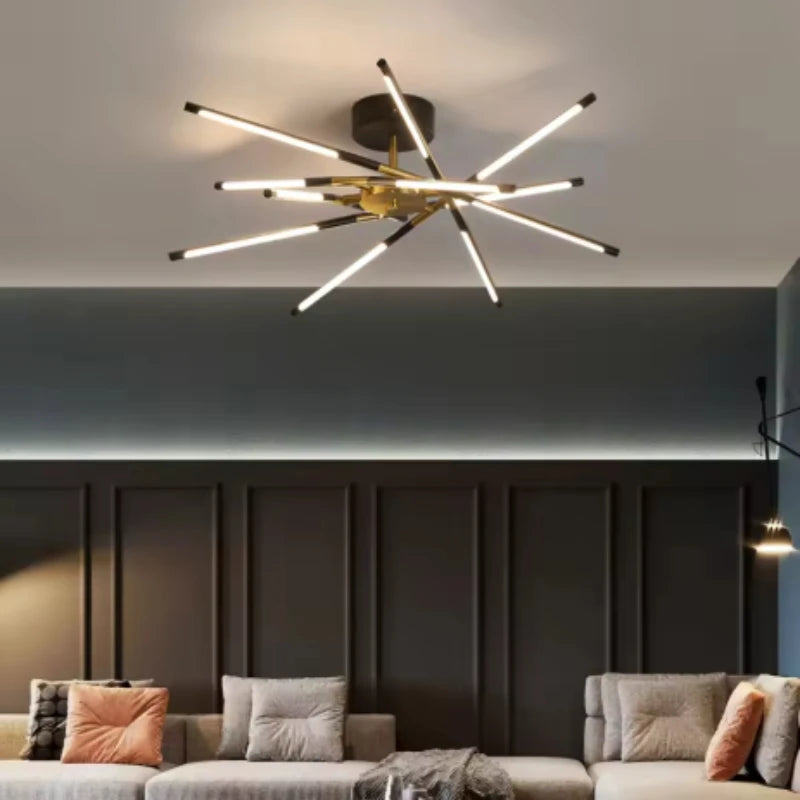 LED Linear Chandelier with Remote Dimmer