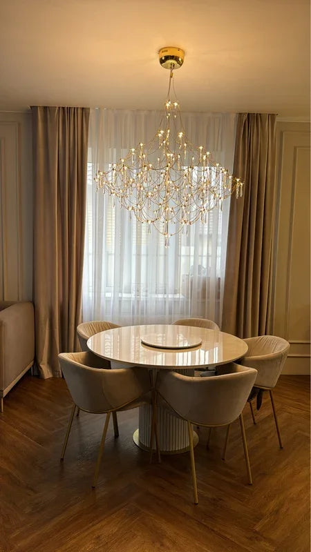 New Light Cube Gypsy Firefly Crystal Chandelier Advanced Sense Empty Living Room Light