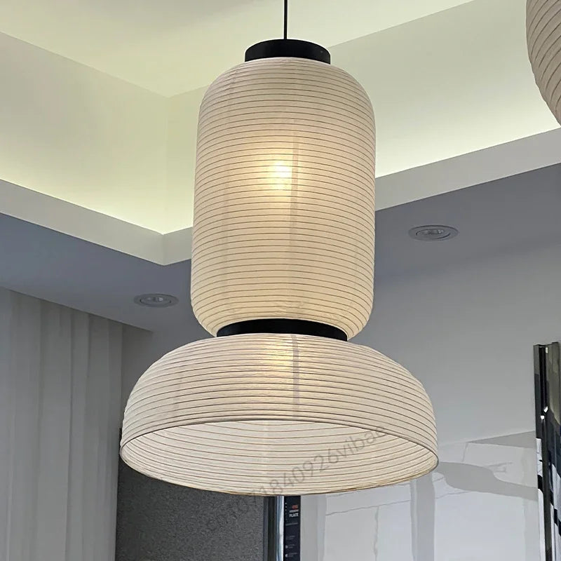 Japanese Wabi-Sabi Rice Paper Pendant Lamp