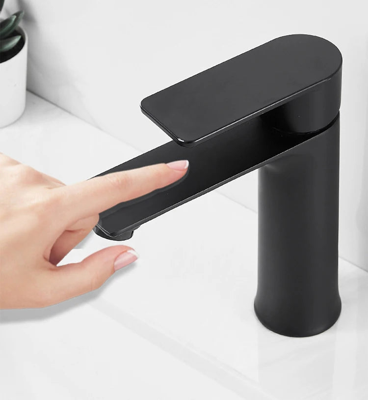 Black Basin Faucet Bathroom Washbasin Sink Water Mixer Tap Hot Cold Water Basin Sink Tap kitchen Deck Mounted Faucet accessories