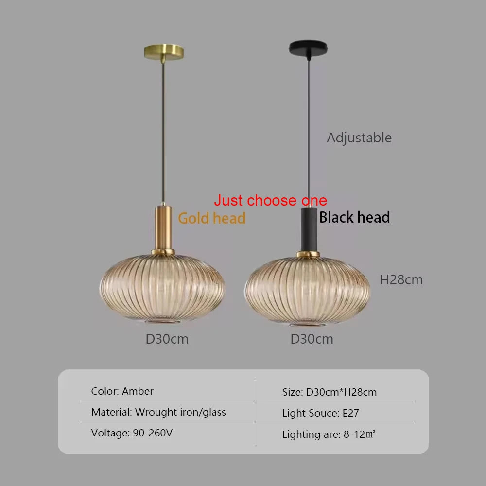 Nordic Restaurant Pendant Lights Glass Pendant Light For Living Dinning Room Lamp Simple Bedside Lustre LED E27 pendant Lighting