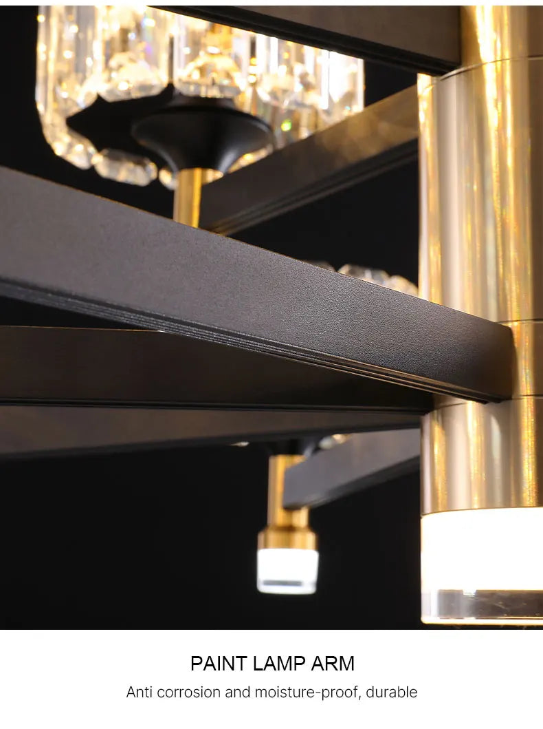 Nordic LED Luxury Living Room in Gold and Black