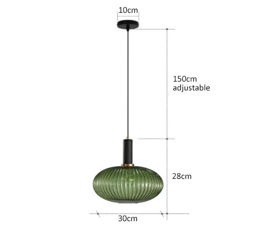 Retro Restaurant Colorfull Glass Pendant Lights