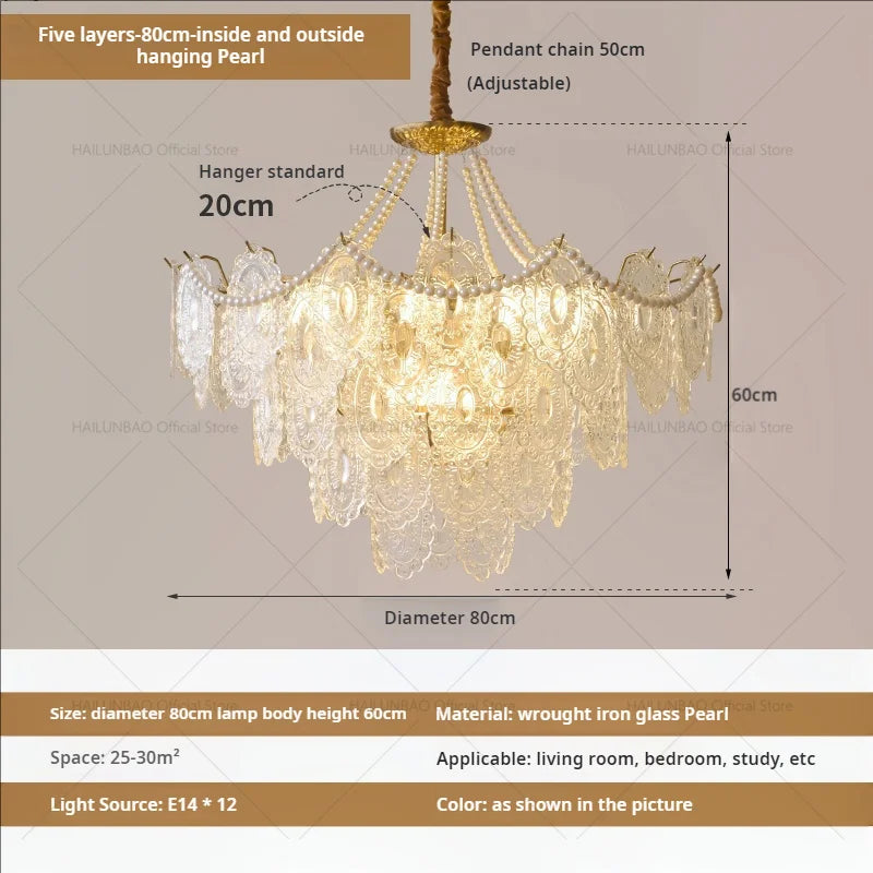French Light Luxury Crystal Chandelier