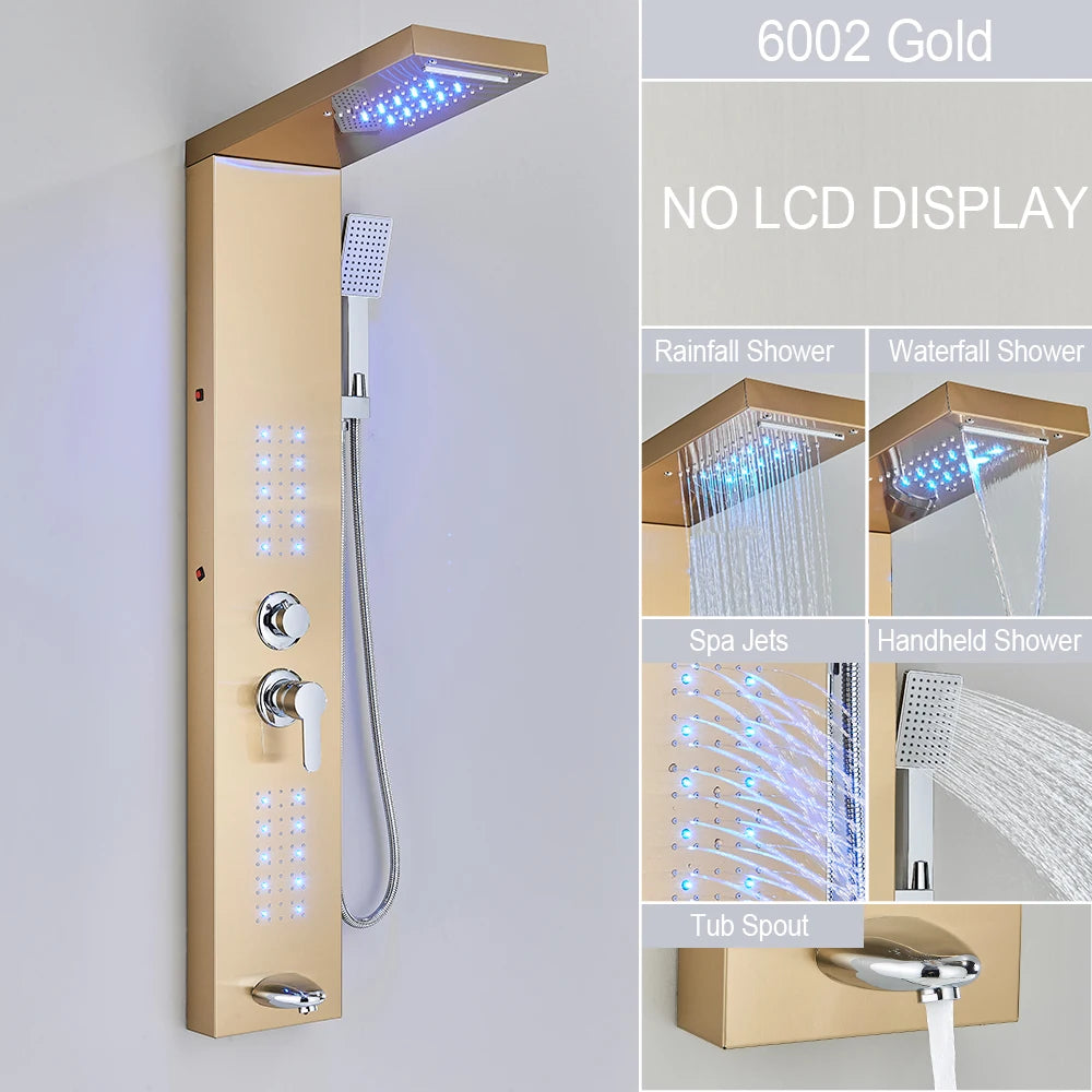 Bathroom Shower Panel LED Light Bathroom Faucet