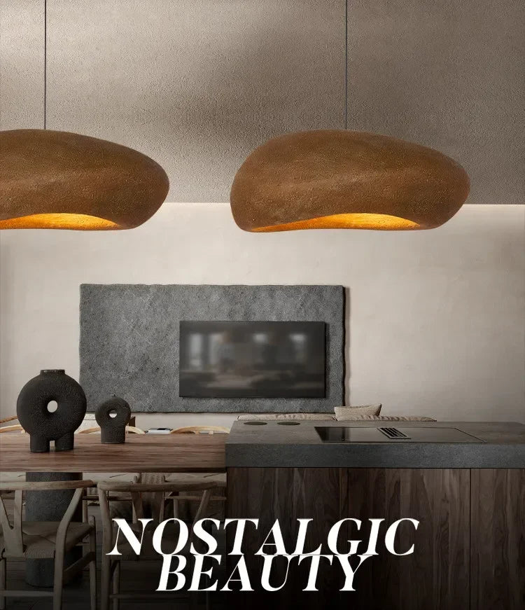 Japanese Wabi-sabi Style Living Room Chandeliers Dining Room Bar Lights Nordic Designr Curve Pendant Lights LED Home Decoration