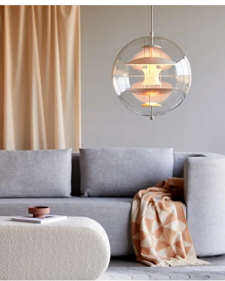 Danish Personality Spherical Planet Lamp Creative Nordic Cafe Tea Restaurant Bar Designer Chandelier