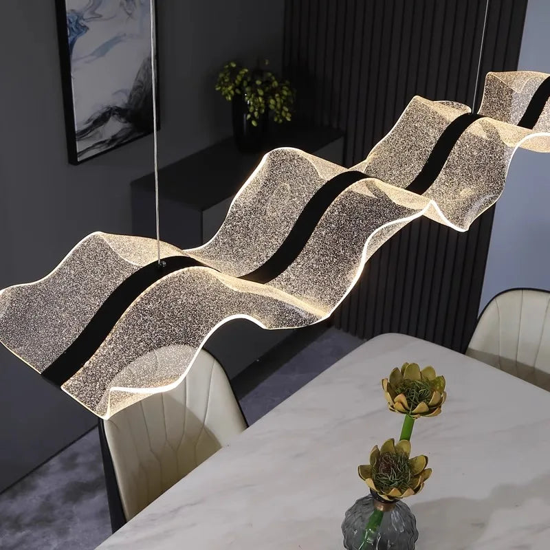 Modern Wave LED Pendant Light Chandeliers