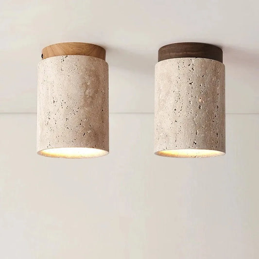 Nordic Modern Stone Flush Mount Ceiling Lamp