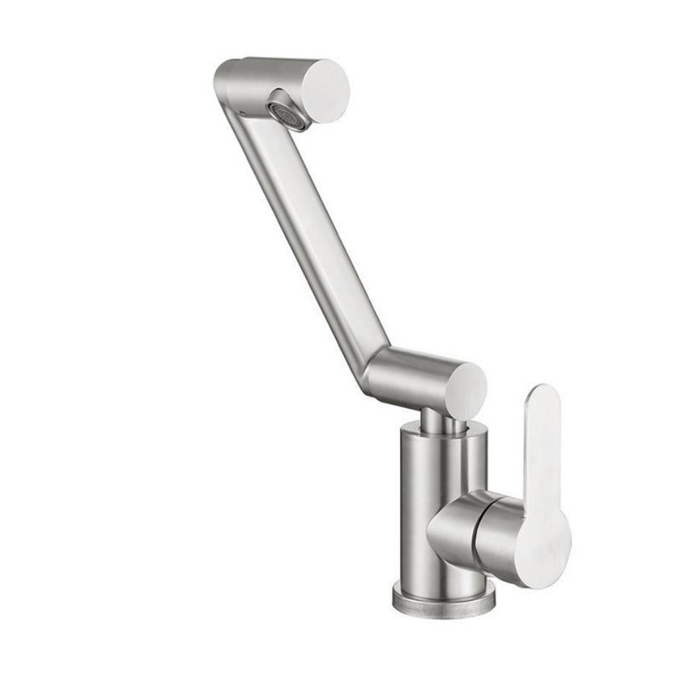 Bathroom Folding Faucet 360 Degree Rotation Single Handle Folding Faucet Taps Camping Cold and Hot Mixer Water Stainless Steel