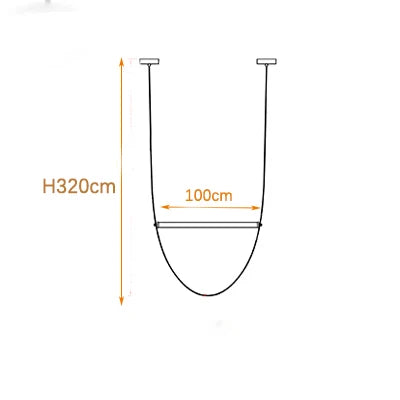 Postmodern Leather Belt Chandelier Living Room Villa Building Coffee Restaurant Glass Tube Designer Chandelier