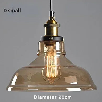 Nordic American Style Country Simple Industrial Vintage Glass Chandelier Creative Living Room Restaurant Bar Light Fixture