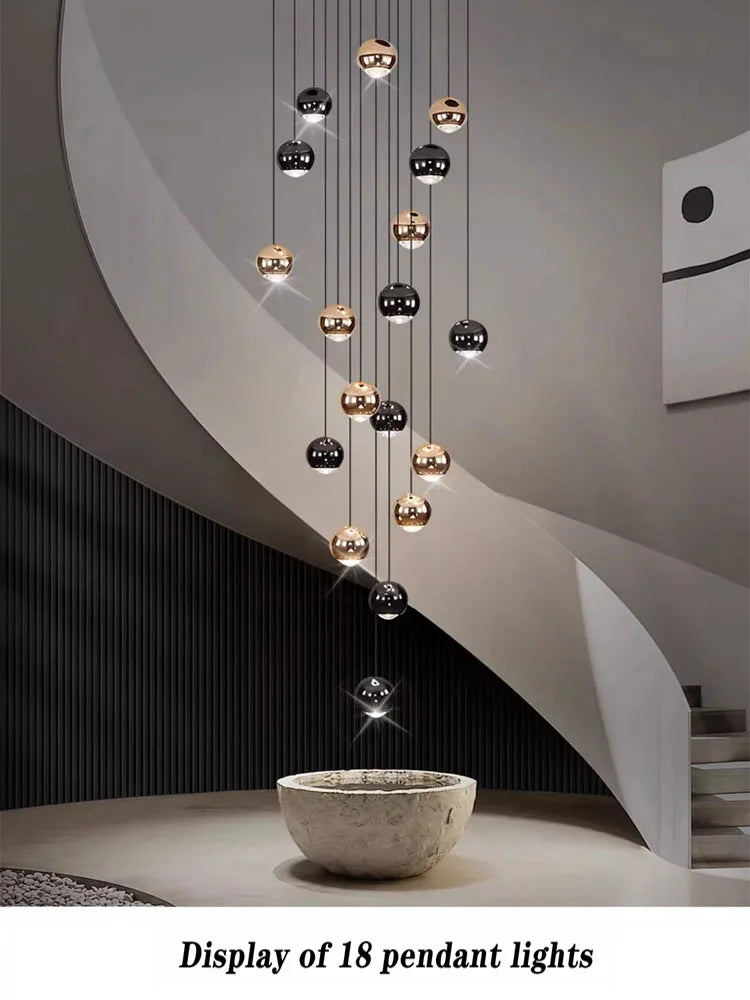 Pendent Lamp Stairs Chandelier lighting Living room Modern Pendant Lights for Kitchen Island Lustre stairs Hanging Ceiling Lamp