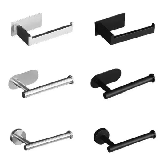 304 Stainless Steel Toilet Roll Holder no drill Self Adhesive Tissue Paper Towel Roll Dispenser Kitchen Bathroom Hardware Gold