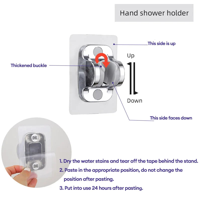 Baokemo 3-function Handheld Shower with Stainless Steel Angle Adjustable Extension Arm, 8-inch/10 Inch Square Top Sprayer Shower