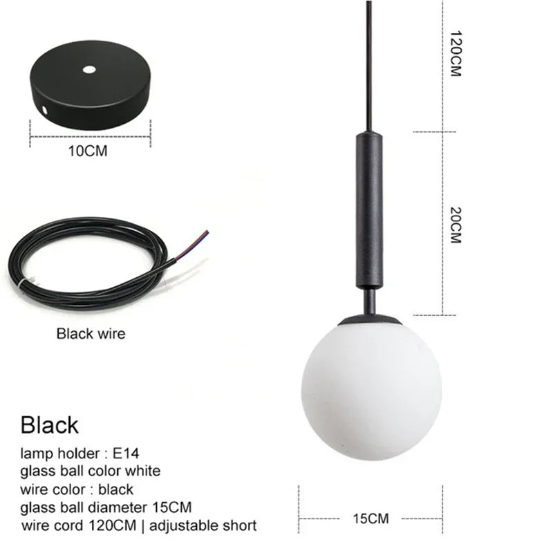 Modern Glass Ball Pendant Lights