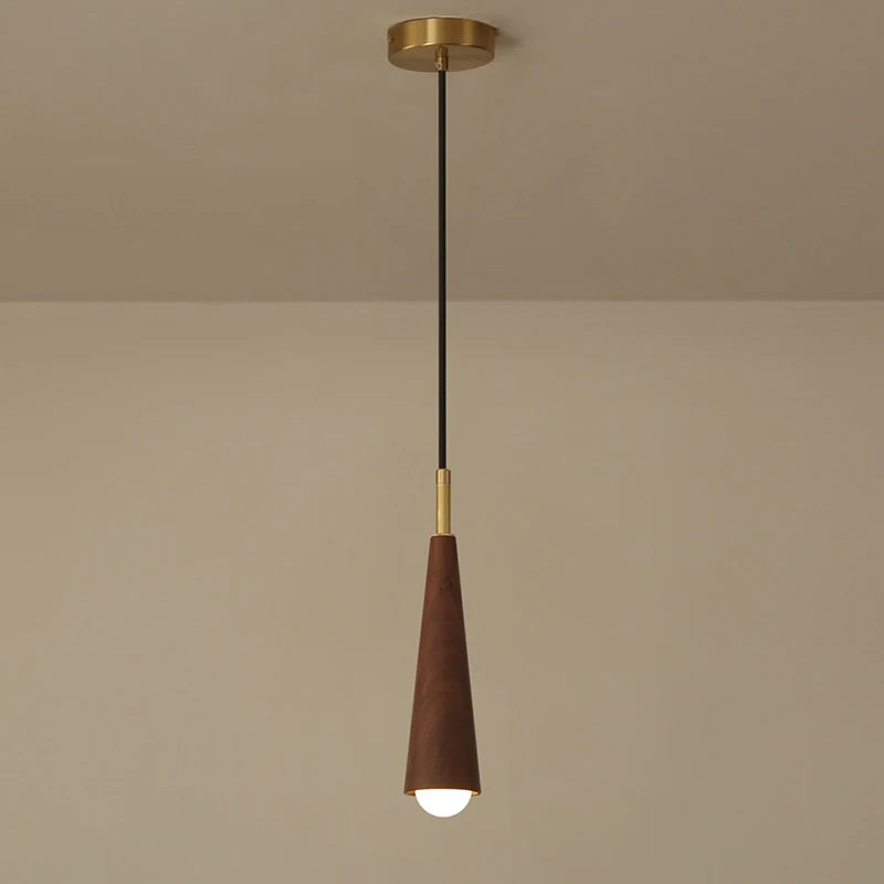 Modern Wooden LED Pendant Light Hanging Lamp Living Room Decor Kitchen Island Shop Bar Cafe Droplight Long Tube Pendant Lights