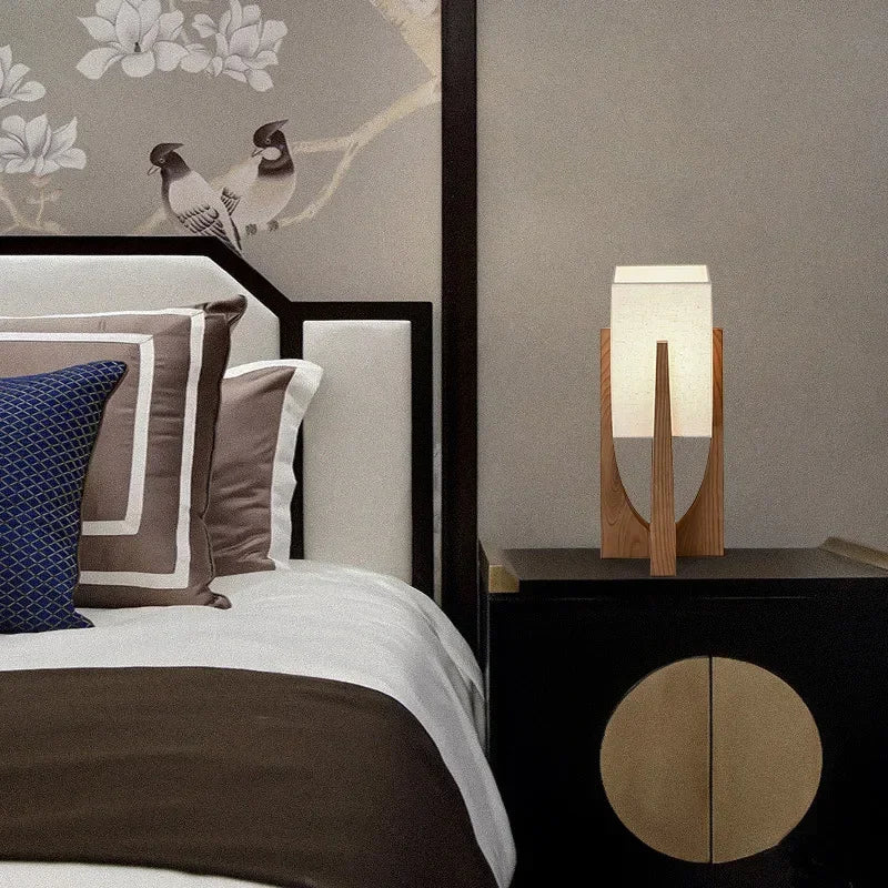 Nordic Designer Floor Lamps Solid Wooden Luminarias
