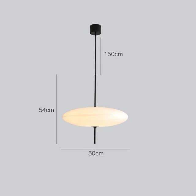 Modern Simple Astep Pendant Light Restaurant Living Lamp Bedroom Study Bar LED Lamp Black And White UFO Chandelier