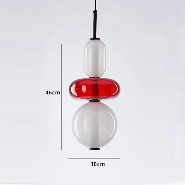Italy Design Candy Glass Hanging Lamp Pendant Light Chandelier Ceiling Suspension for Loft Living Dining Room