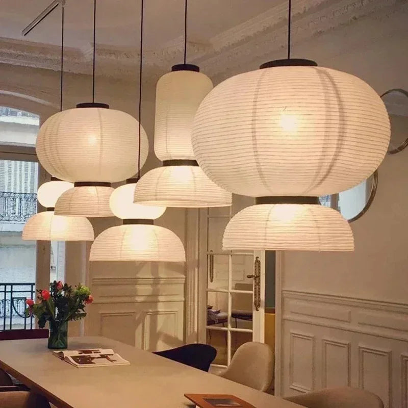 Japanese Wabi-Sabi Rice Paper Pendant Lamp