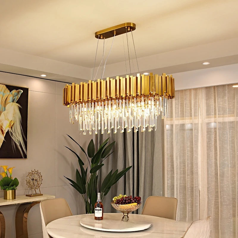 Gold Crystal LED Chandelier Lighting