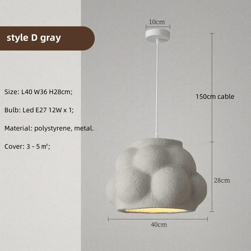 Nordic Dining Room Wabi Sabi Pendant Lights  Led Hanging Lighting Minimalism Suspend Bedroom Home Decor Indoor Lamps Fixtures