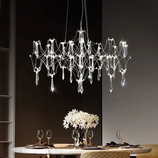 Starry Firefly Crystal Chandelier Living Room Light